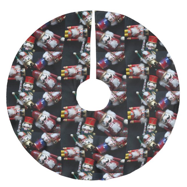 Nutkrackare går samman julgransmatta borstad polyester (Framsidan)