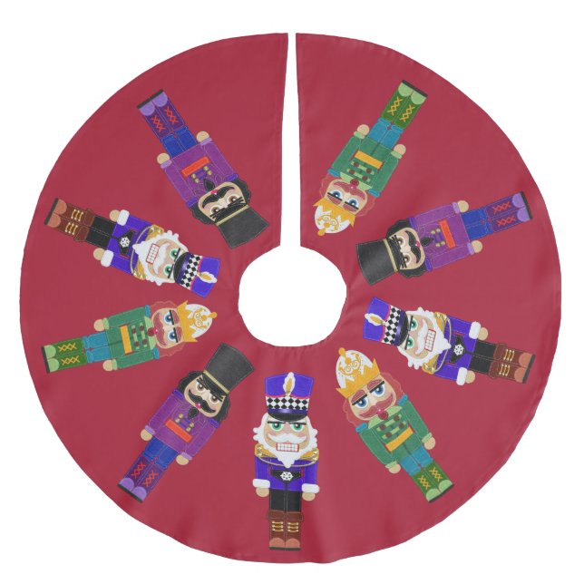 Nutkrackare som ser snygga ut julgransmatta borstad polyester (Framsidan)