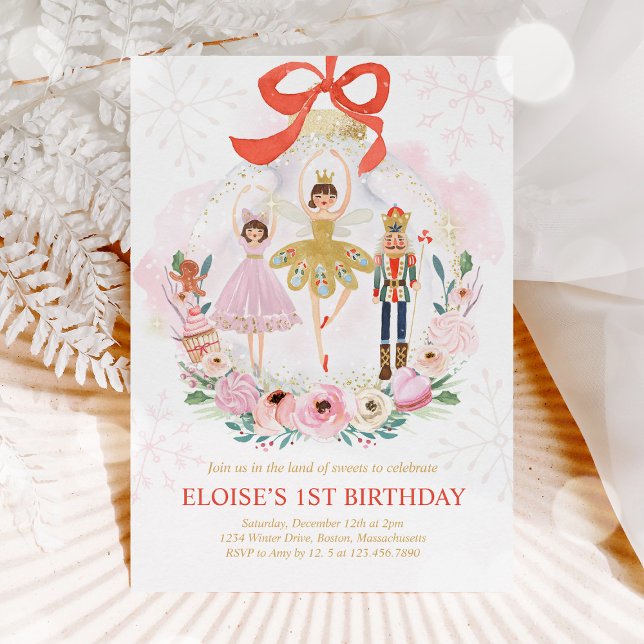 Nutkracker Land av sötsaker Sockerplommon Röd mjöl Inbjudningar (Skapare uppladdad)