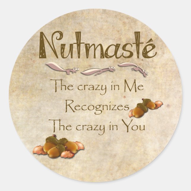 Nutmaste Runt Klistermärke (Framsida)