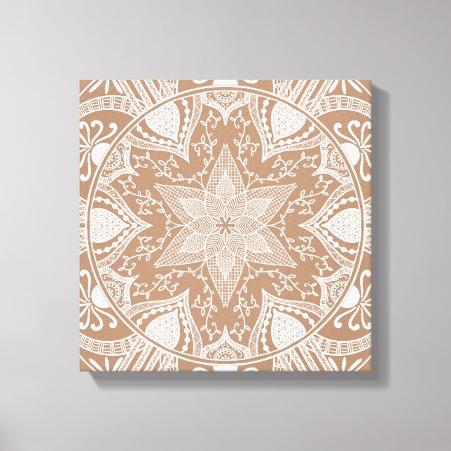 Nutmeg Mandala Canvastryck (Framsida)