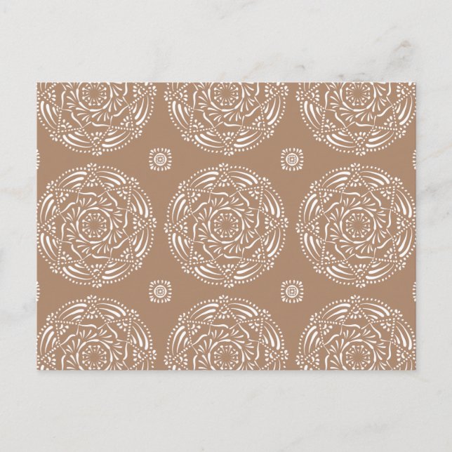 Nutmeg Mandala Vykort (Framsida)