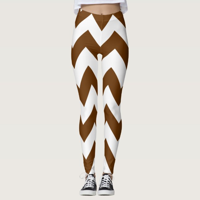 Nutmeg Neutralt Chevrons Leggings (Framsida)