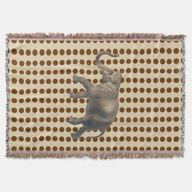 Nutmeg Spice Moods Dots med Elephant Filt (Framsidan)