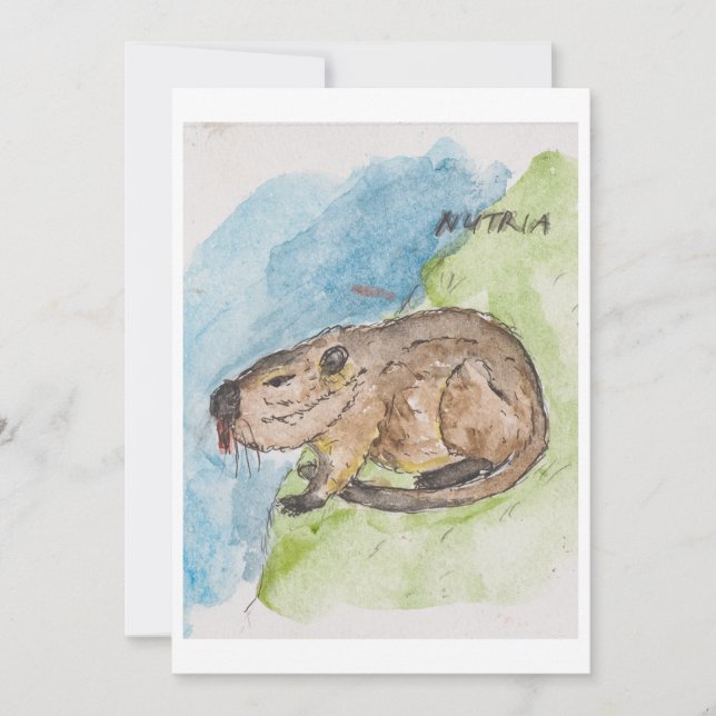 Nutria Greeting Card Julkort (Framsida)