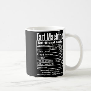 Nutrion Facts Fart Maskin Pappa Jokes Funny Fartin Kaffemugg