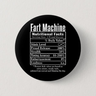 Nutrion Facts Fart Maskin Pappa Jokes Funny Fartin Knapp