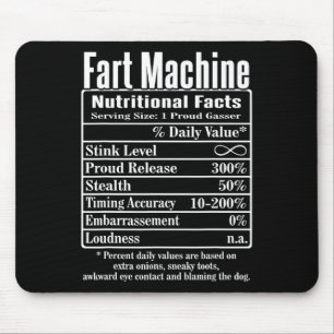 Nutrion Facts Fart Maskin Pappa Jokes Funny Fartin Musmatta