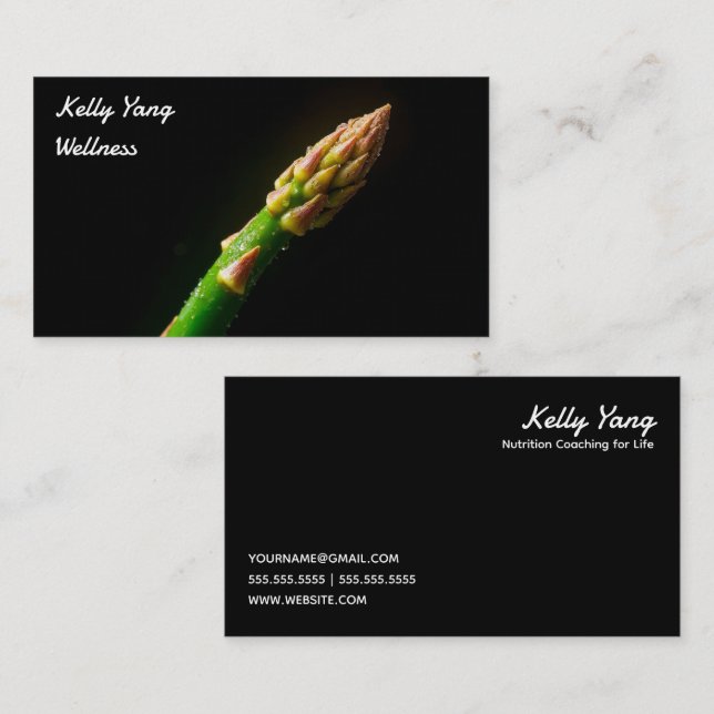 🥕 Nutrition Coach Nutritionist  Visitkort (Fram/baksida)