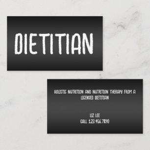 Nutrition Dietitian Foodie Visitkort