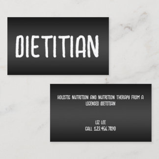 Nutrition Dietitian Foodie Visitkort