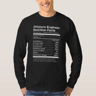 Nutrition Facts Funny för Ingenjör T Shirt