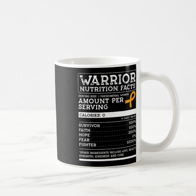 Nutrition Facts Leukemia Awareness Ribbon Kaffemugg (Höger)