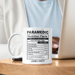 Nutrition Facts Paramedic Funny Paramedic Kaffemugg