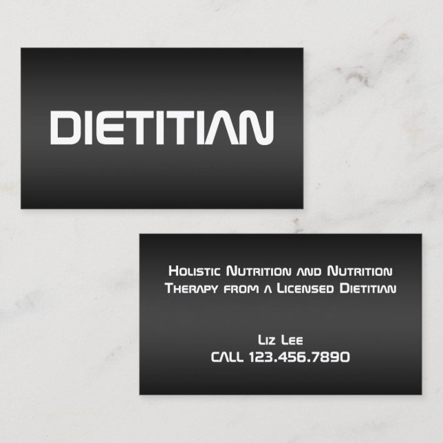 Nutrition Trainer Dietitian Foodie Visitkort (Fram/baksida)