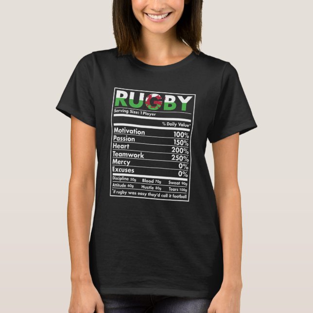 Nutrition Wales Rugby T Shirt (Framsida)