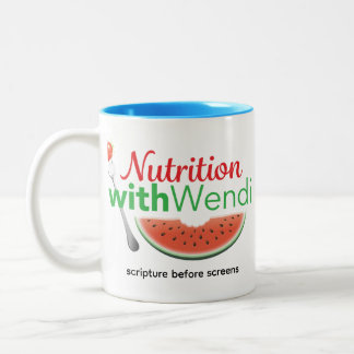 Nutrition-with-Wendi_Logo_PRT Två-Tonad Mugg