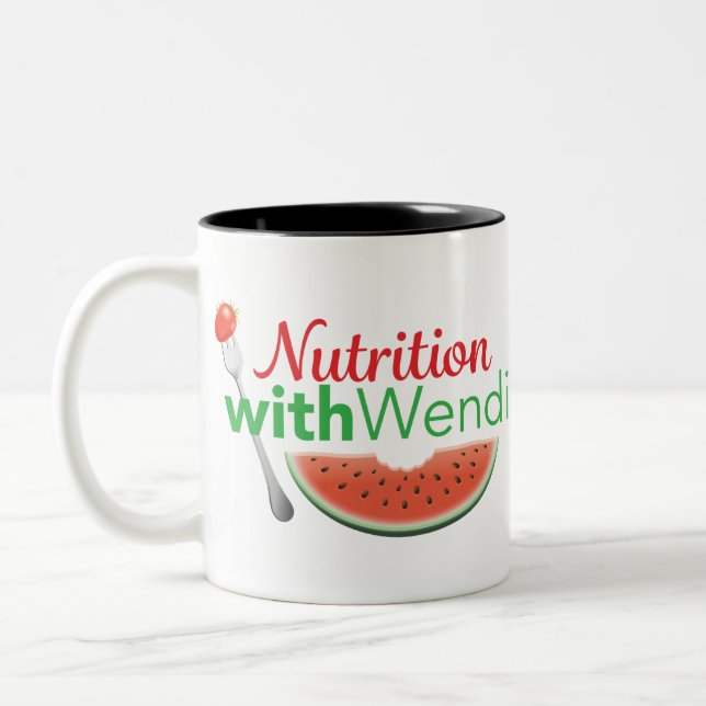 Nutrition-with-Wendi_Logo_PRT Två-Tonad Mugg (Vänster)