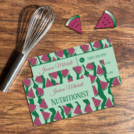 Nutritionist | Affärskorten Watermelon Mönster Visitkort