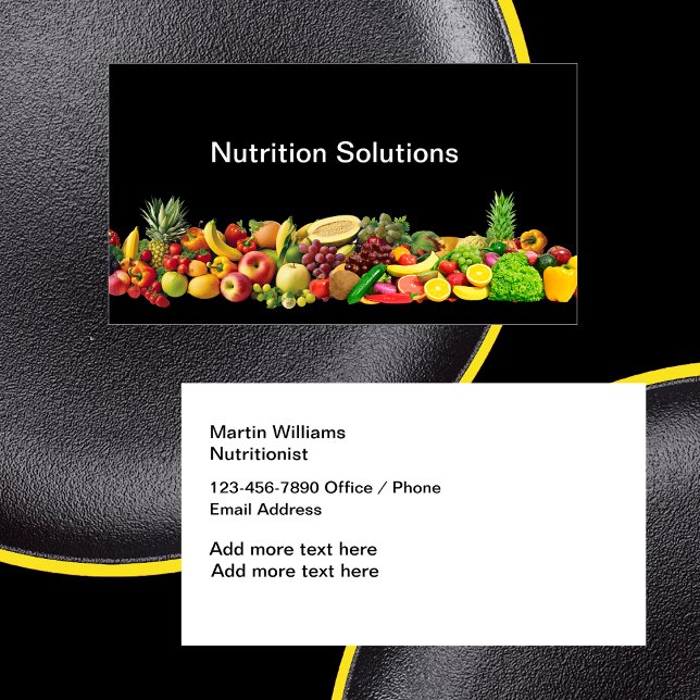 Nutritionist Dietiker Nya Affärskort Visitkort (Dietician Nutrition business cards by Custom Business Templates)