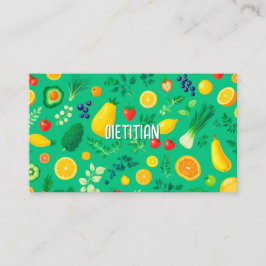 Nutritionist Dietitian Healthy Mat Visitkort