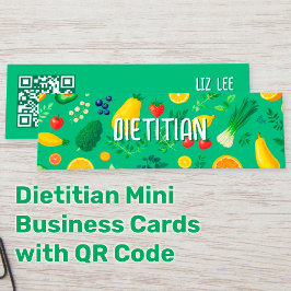 Nutritionist Dietitian QR-kod Mini Visitkort