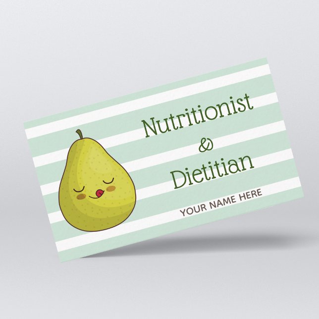 Nutritionist & dietitisk livsmedelsexpert Cute Kaw Visitkort (Skapare uppladdad)