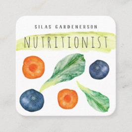 Nutritionist fyrkantigt visitkort