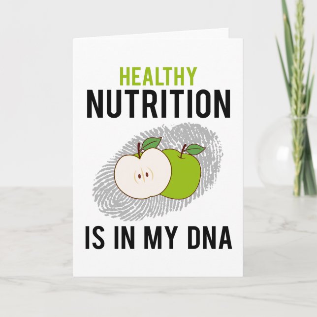 Nutritionist Healthy Nutrition Say Gift Kort (Framsida)