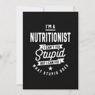 Nutritionist, jobbtitel, gåva tack kort