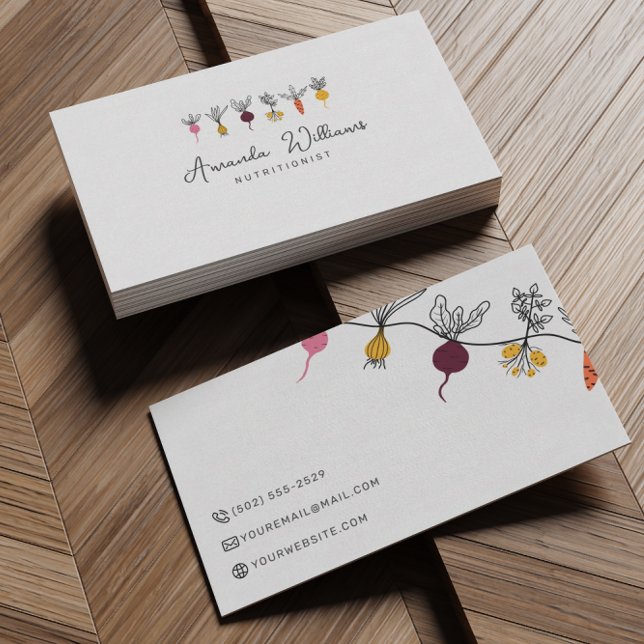 Nutritionister Personal Chef Minimalist Coola Vegg Visitkort (Skapare uppladdad)