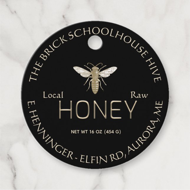 Nutritionsfaktorerna för den nya svarta honungen G Gåvor Etiketter (Framsida)