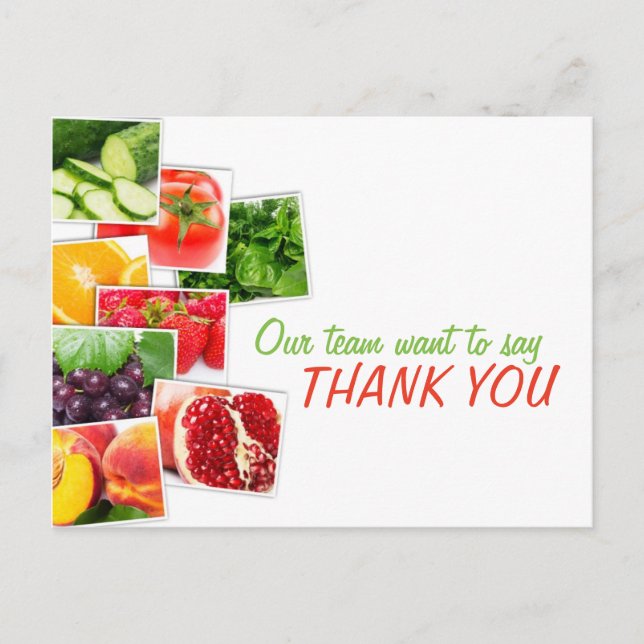 Nutritionsgruppens Tack Feedback Postcard Vykort (Framsida)