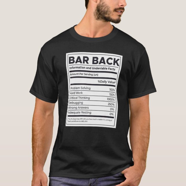 Nutritionsinformation för pub t shirt (Framsida)