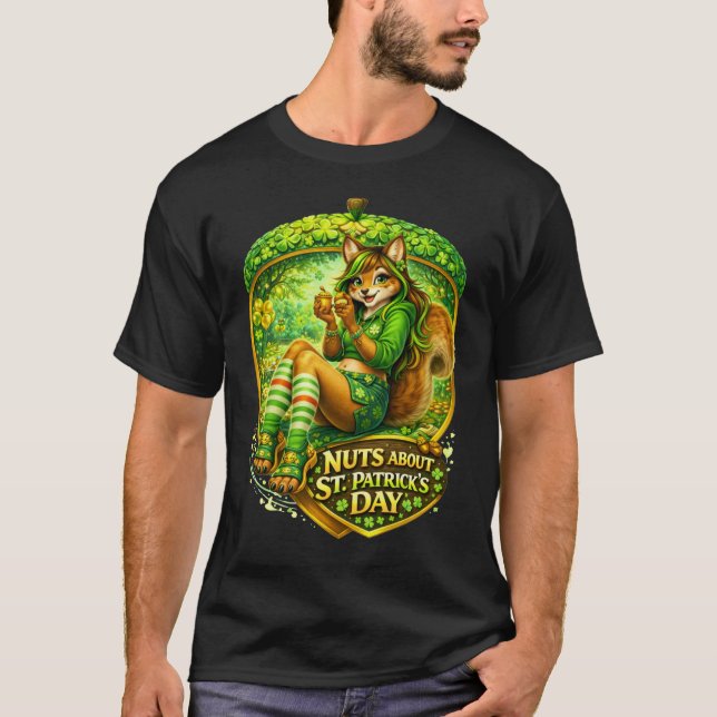 Nuts About St. Patrick's Day T Shirt (Framsida)
