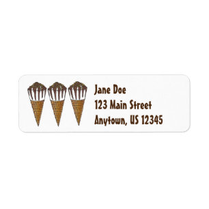 Nutty Buddy Chocolate Ice Cream Peanut Cone Labels Returadress Etikett