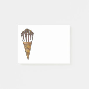 Nutty Buddy Vanilla Ice Cream Cone Foodie Post Pos Post-it Block