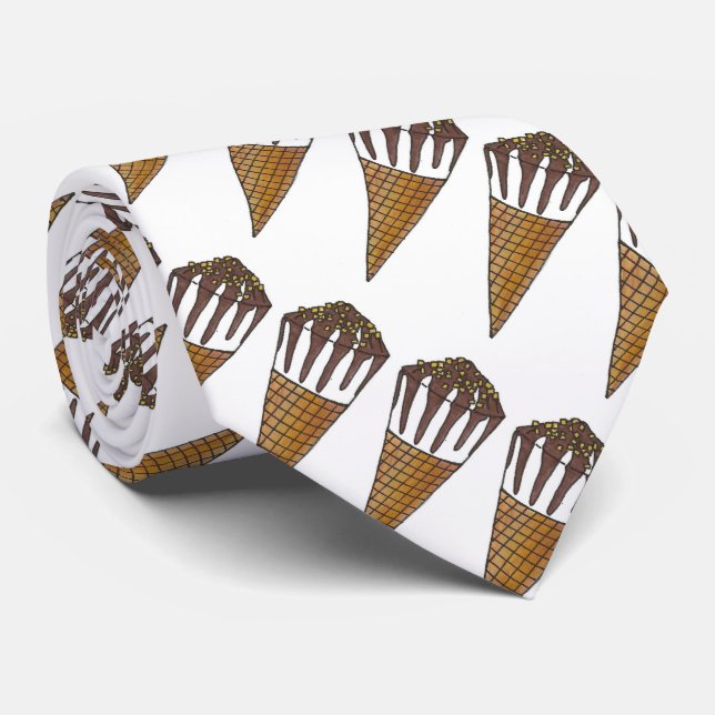 Nutty Buddy Vanilla Ice Cream Cone Tie Slips (Rullad)