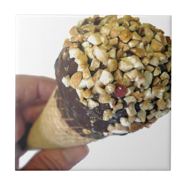 Nutty Ice Cream Cone Kakelplatta (Framsidan)