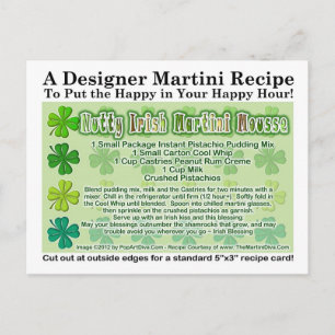 Nutty Irish Martini Mousse Recipe Postcard Vykort