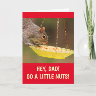 Nutty Squirrel för Pappa födelsedag Kort