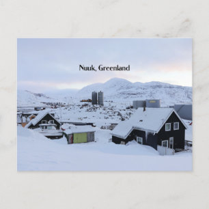 Nuuk, landskapsfoto på Grönland Vykort