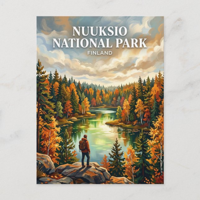 Nuuksio nationalpark Finland Vykort (Framsida)
