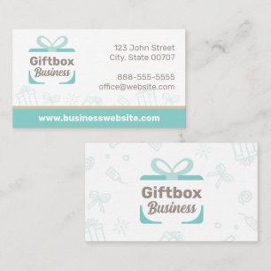 Nuvarande Affärskort för Cute Gift Box Visitkort