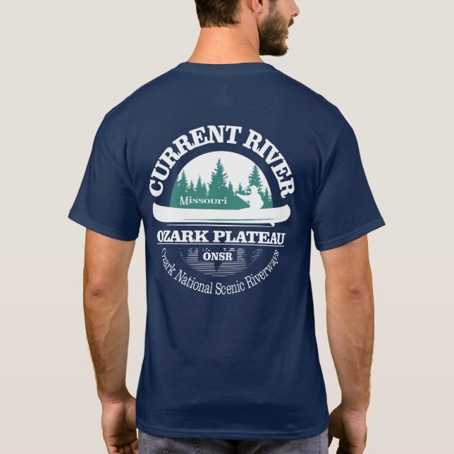 Nuvarande floden (kanot) t shirt (Baksida)