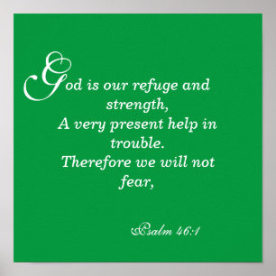 Nuvarande hjälp i problem Psalm 46 Poster