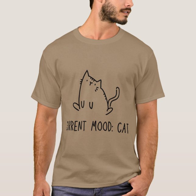 Nuvarande humör Söt katt vänner T Shirt (Framsida)