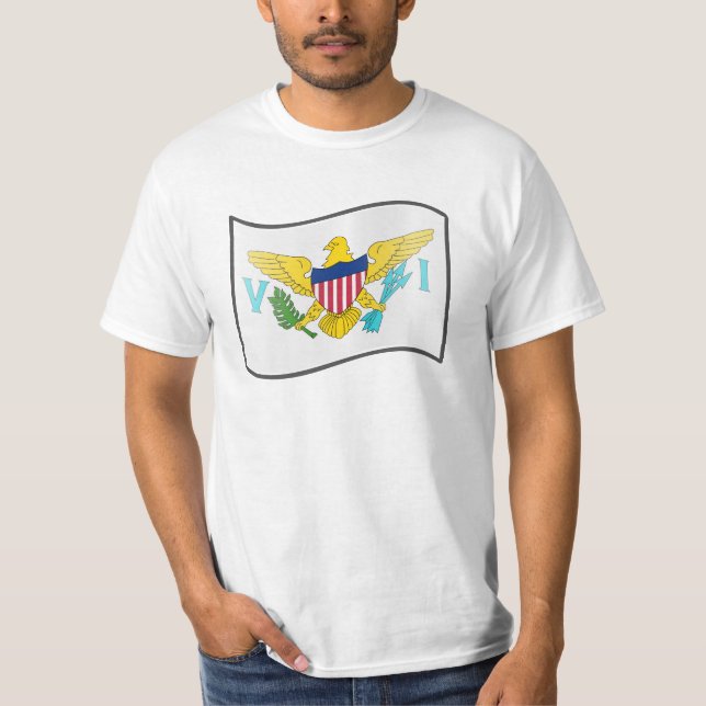 Nuvola oss Virgin Islands, United States Tee Shirt (Framsida)