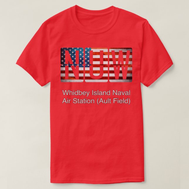 NUW Whidbey Island Naval Luft Station Ault Fält  T Shirt (Design framsida)