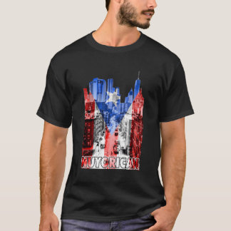 Nuyorican Flagga of Puerto Rico Tshirt T Shirt